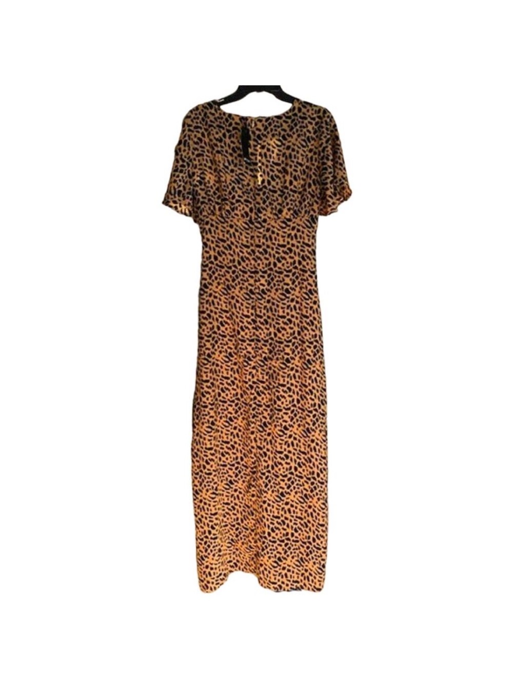 NWT ~ NASTY GAL Cheetah Leopard Slit Flowy Long Maxi
Dress - Picture 6 of 14